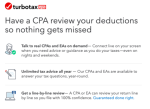 TurboTax Live screenshot